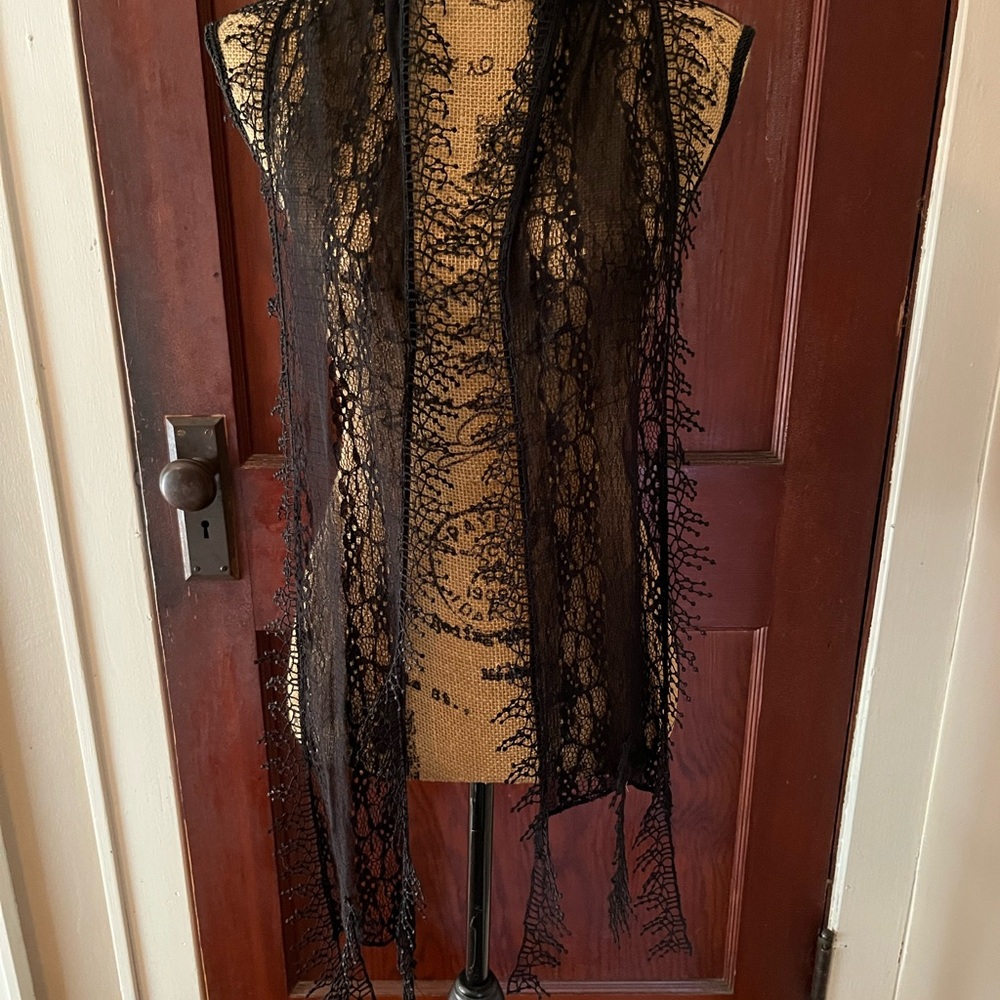 Black Lace Scarf